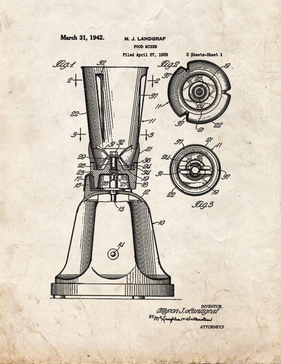 Patent Blueprint 3535 1 12 A4 Photo Print