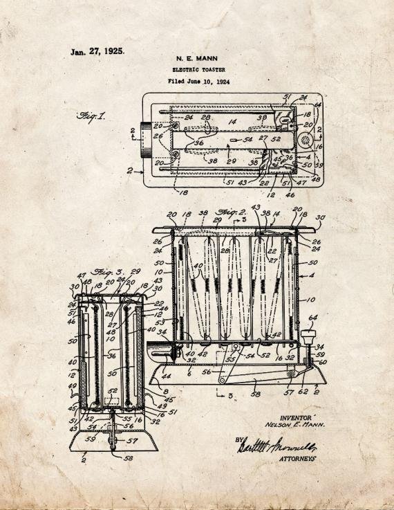 Patent Blueprint 3536 1 12 A4 Photo Print