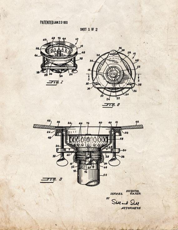 Patent Blueprint 3544 2 12 A4 Photo Print