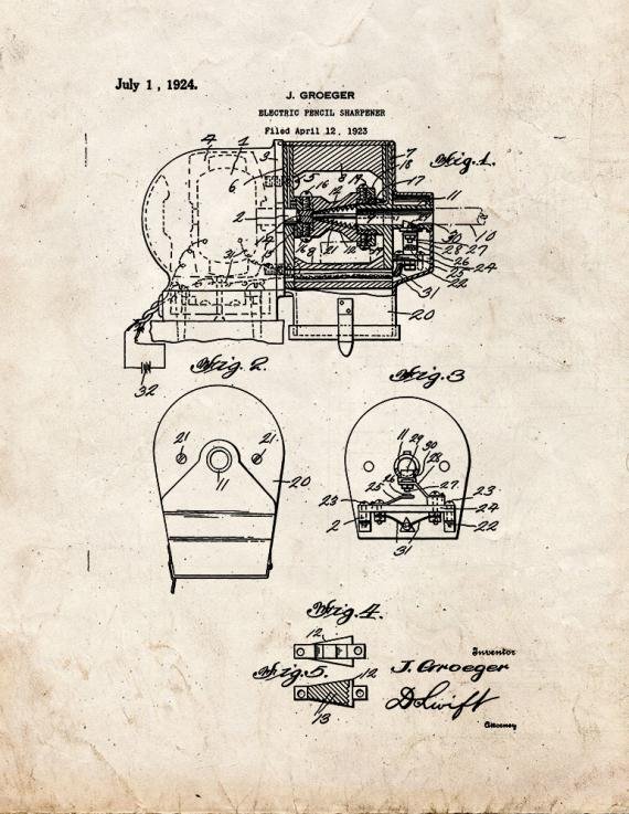 Patent Blueprint 3548 1 12 A4 Photo Print