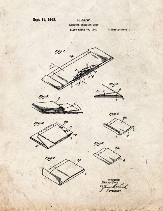 Patent Blueprint 3557 1 12 A4 Photo Print