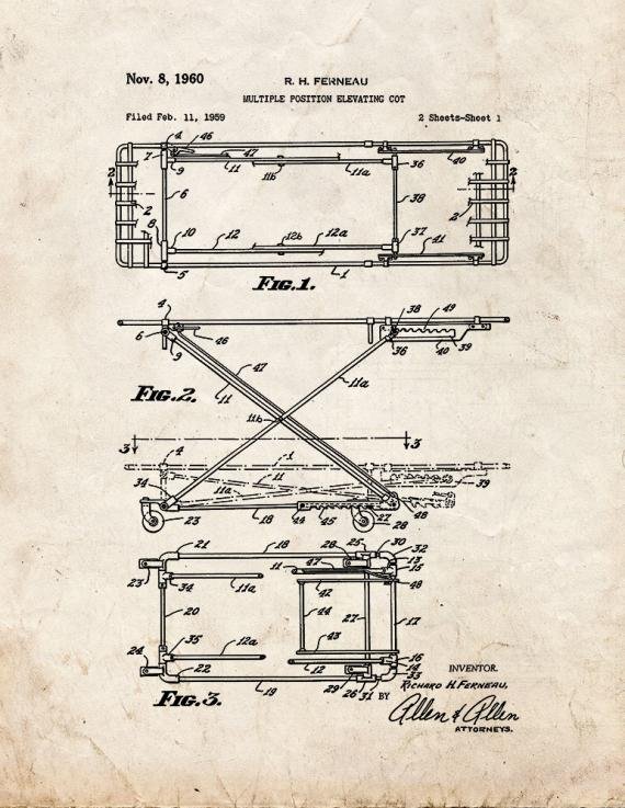 Patent Blueprint 3568 1 12 A4 Photo Print