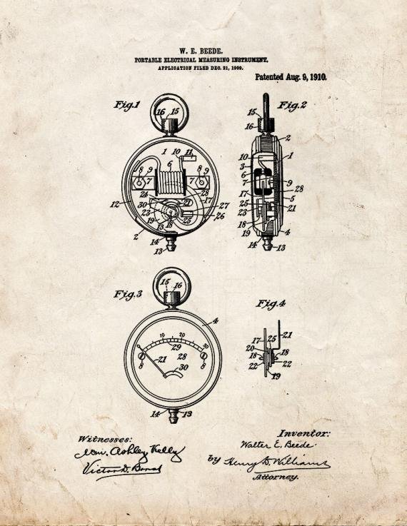 Patent Blueprint 3590 1 12 A4 Photo Print