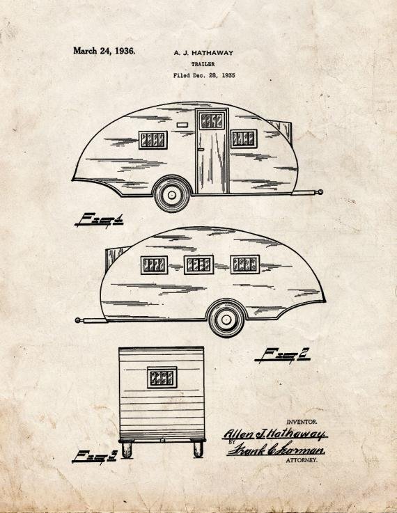 Patent Blueprint 3603 1 12 A4 Photo Print