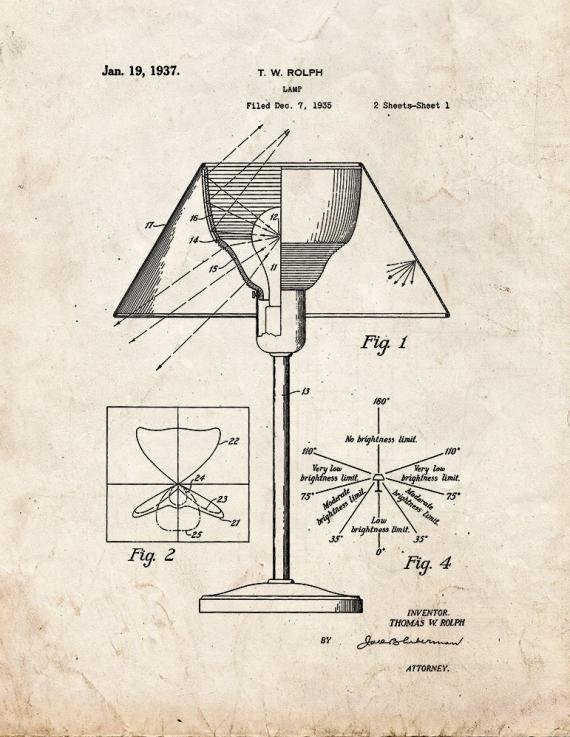 Patent Blueprint 3609 1 12 A4 Photo Print