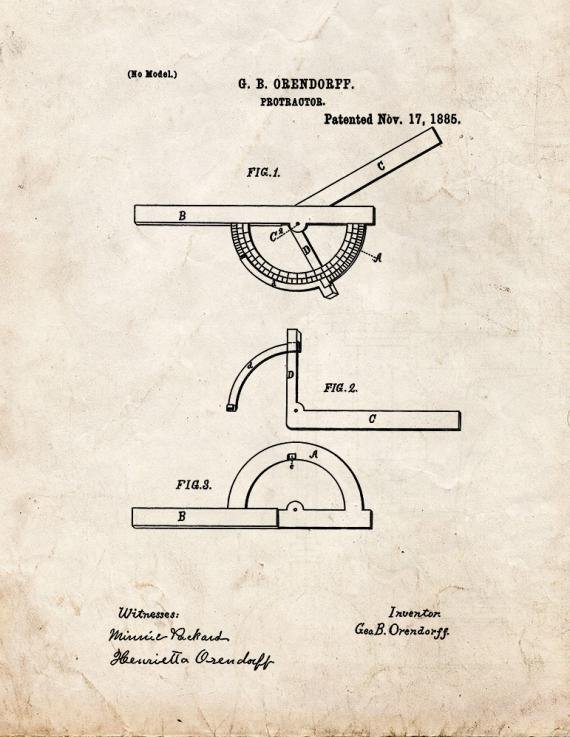 Patent Blueprint 3618 1 12 A4 Photo Print