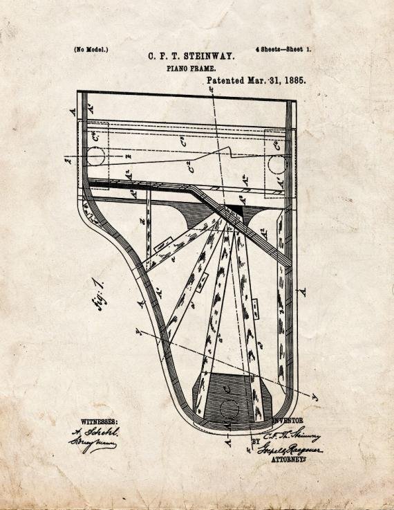 Patent Blueprint 3623 1 12 A4 Photo Print