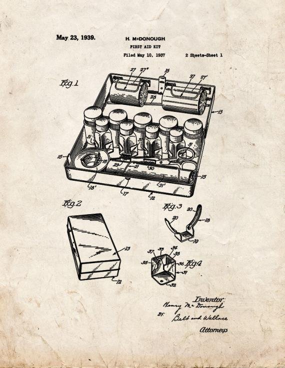 Patent Blueprint 3628 1 12 A4 Photo Print