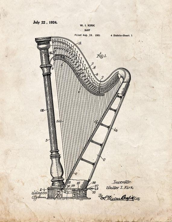 Patent Blueprint 3644 1 12 A4 Photo Print