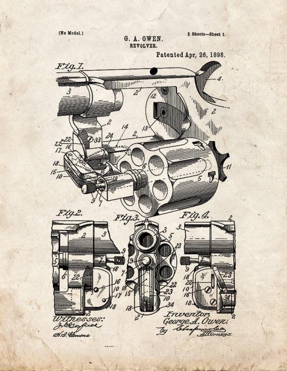 Patent Blueprint 3647 1 12 A4 Photo Print