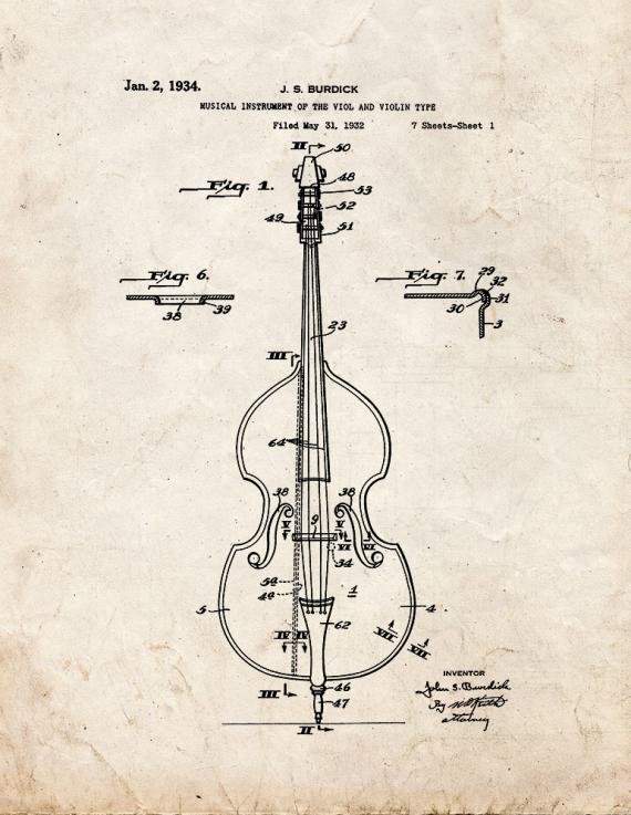 Patent Blueprint 3654 1 12 A4 Photo Print
