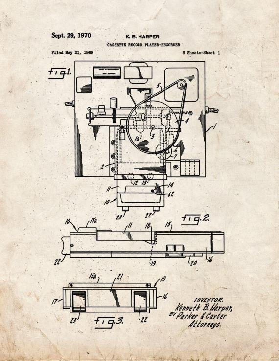 Patent Blueprint 3680 1 12 A4 Photo Print