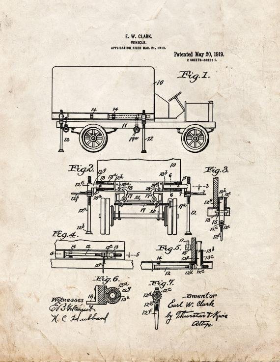 Patent Blueprint 3695 1 12 A4 Photo Print