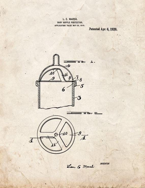 Patent Blueprint 3706 1 12 A4 Photo Print