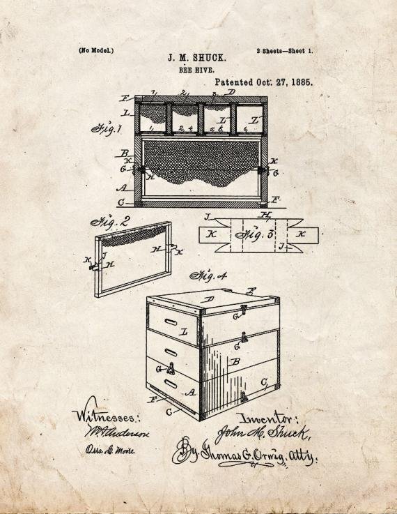 Patent Blueprint 3719 1 12 A4 Photo Print
