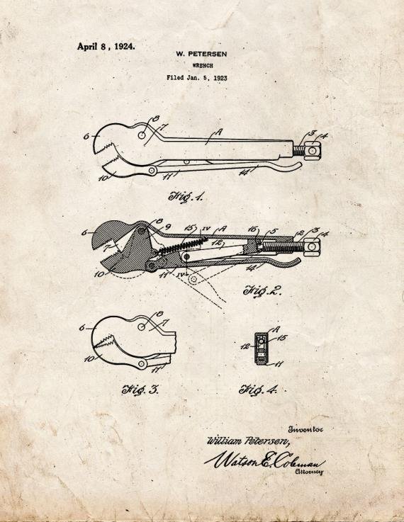 Patent Blueprint 3758 1 12 A4 Photo Print