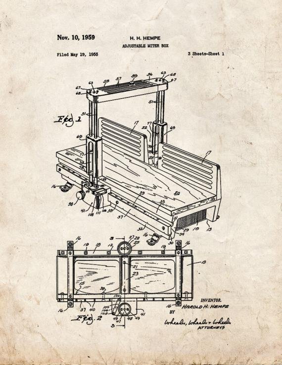 Patent Blueprint 3799 1 12 A4 Photo Print
