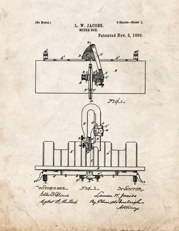 Patent Blueprint 3800 1 12 A4 Photo Print