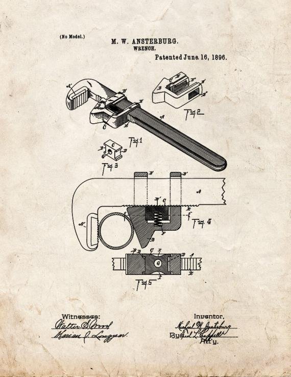 Patent Blueprint 3805 1 12 A4 Photo Print