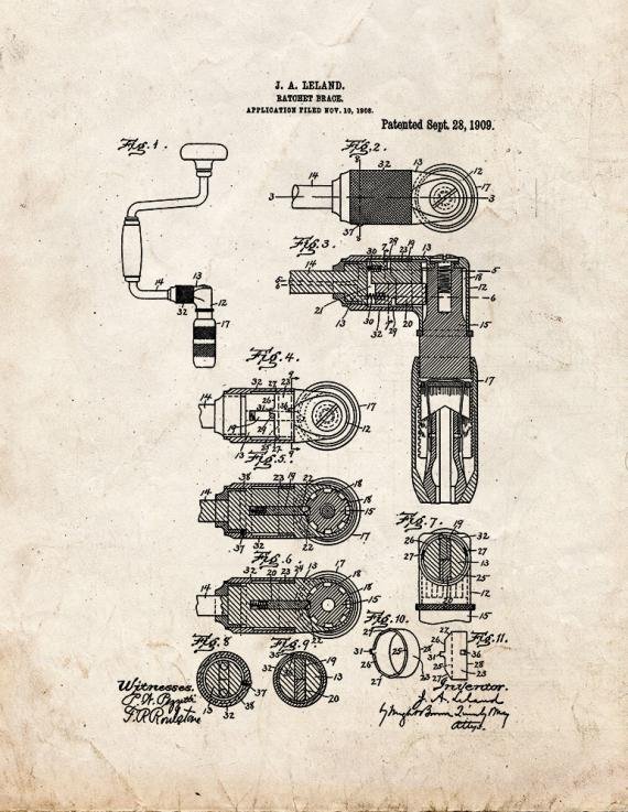 Patent Blueprint 3806 1 12 A4 Photo Print