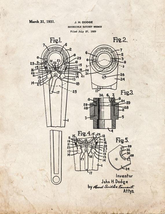 Patent Blueprint 3807 1 12 A4 Photo Print