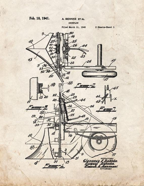 Patent Blueprint 3811 1 12 A4 Photo Print