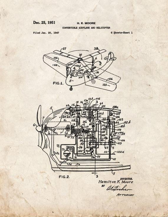 Patent Blueprint 3819 1 12 A4 Photo Print