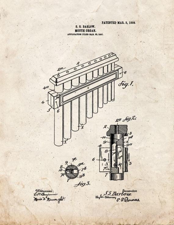Patent Blueprint 3829 1 12 A4 Photo Print