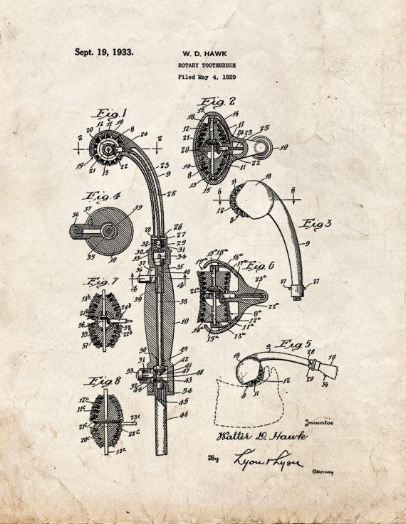 Patent Blueprint 3839 1 12 A4 Photo Print