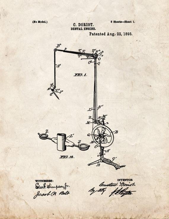 Patent Blueprint 3843 1 12 A4 Photo Print