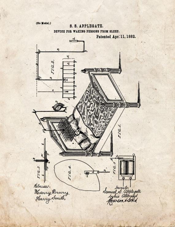 Patent Blueprint 3845 1 12 A4 Photo Print