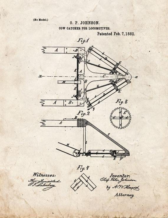 Patent Blueprint 3852 1 12 A4 Photo Print