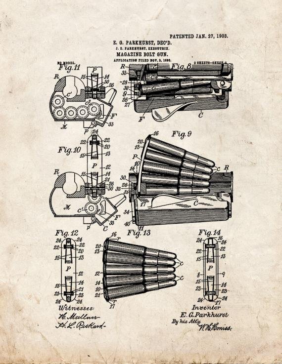 Patent Blueprint 3902 1 12 A4 Photo Print