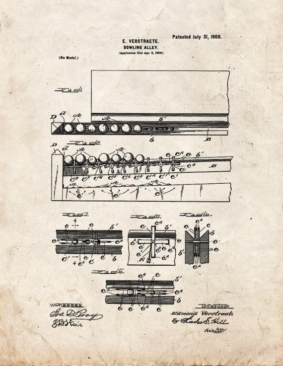 Patent Blueprint 3918 1 12 A4 Photo Print