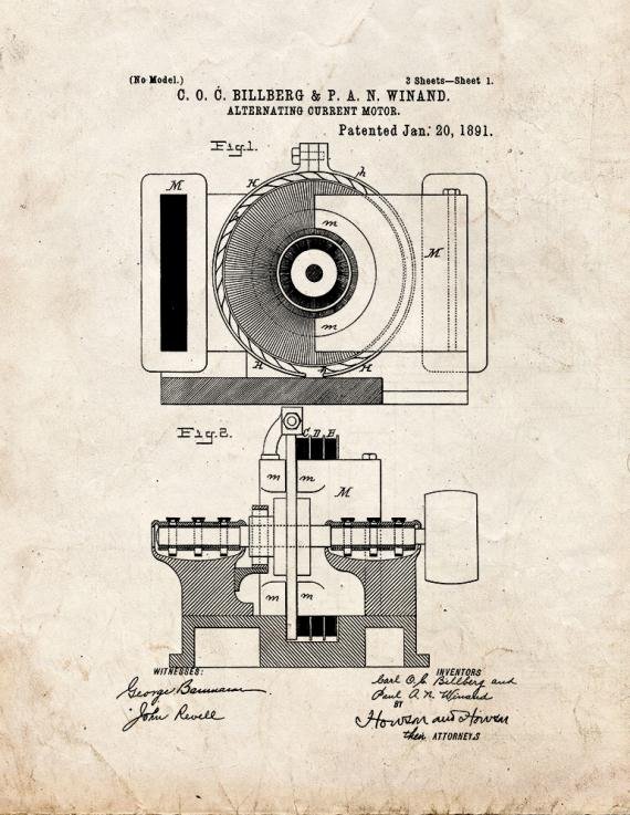 Patent Blueprint 3962 1 12 A4 Photo Print