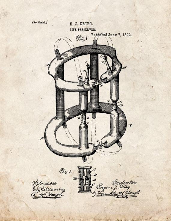 Patent Blueprint 3965 1 12 A4 Photo Print