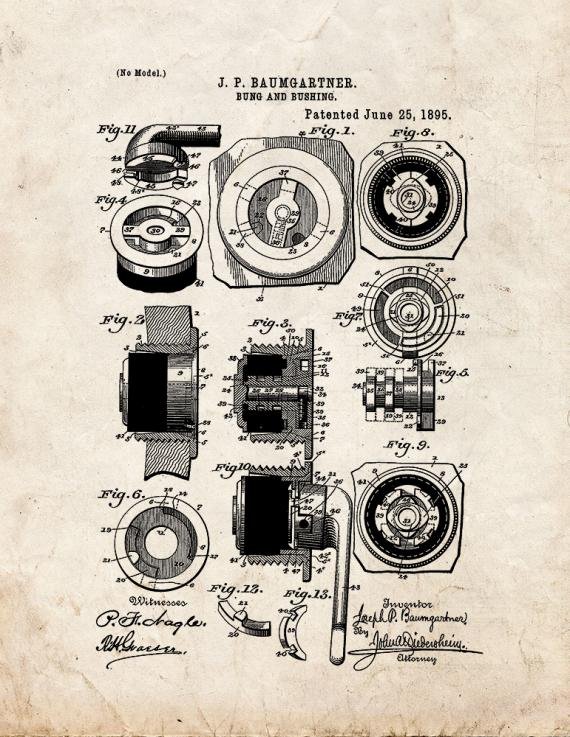 Patent Blueprint 3980 1 12 A4 Photo Print
