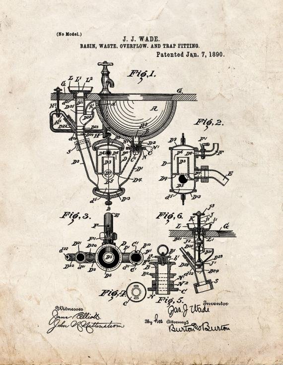 Patent Blueprint 3981 1 12 A4 Photo Print