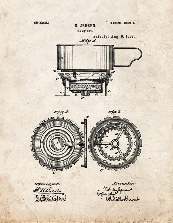 Patent Blueprint 3985 1 12 A4 Photo Print