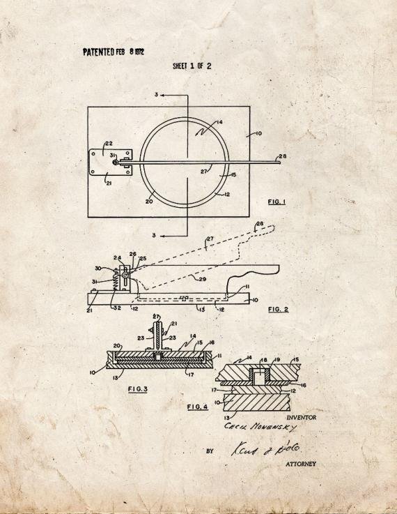 Patent Blueprint 4019 2 12 A4 Photo Print