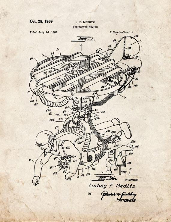 Patent Blueprint 402 1 12 A4 Photo Print