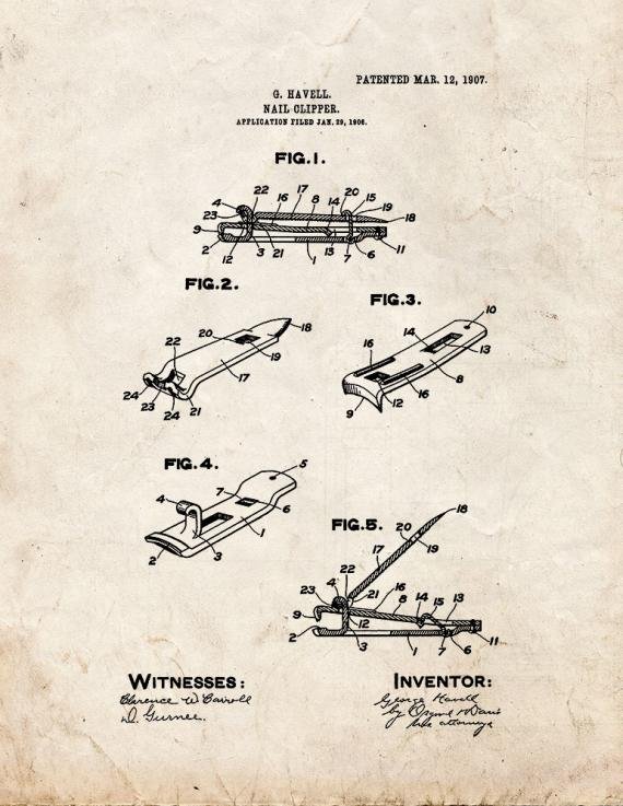 Patent Blueprint 4058 1 12 A4 Photo Print