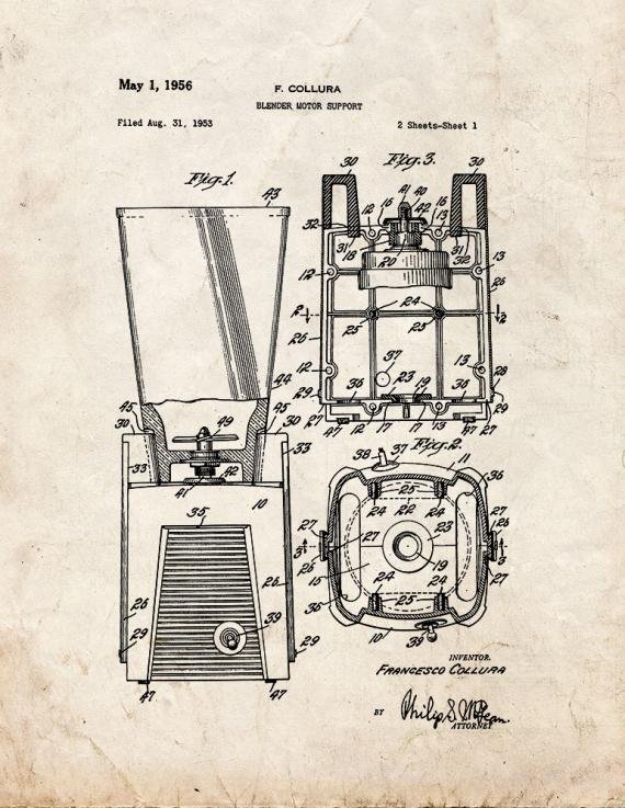 Patent Blueprint 4065 1 12 A4 Photo Print