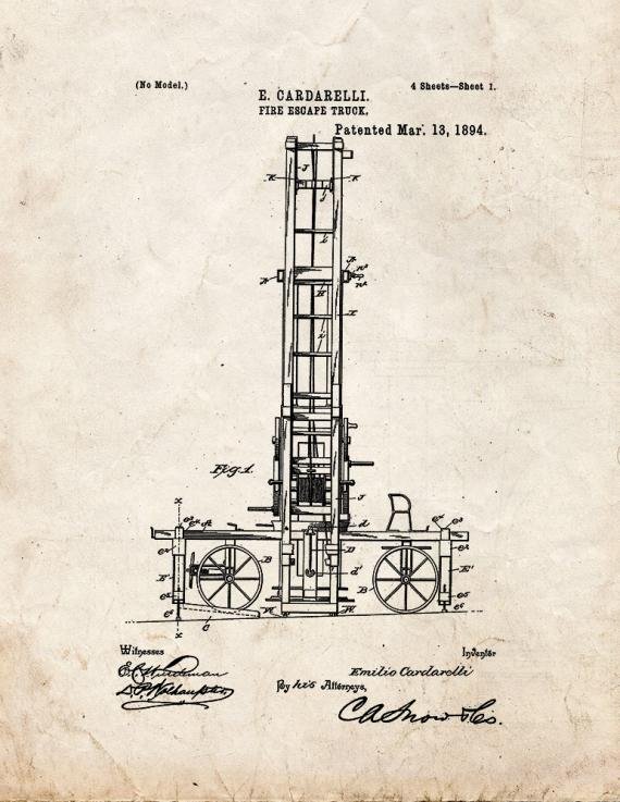 Patent Blueprint 4077 1 12 A4 Photo Print