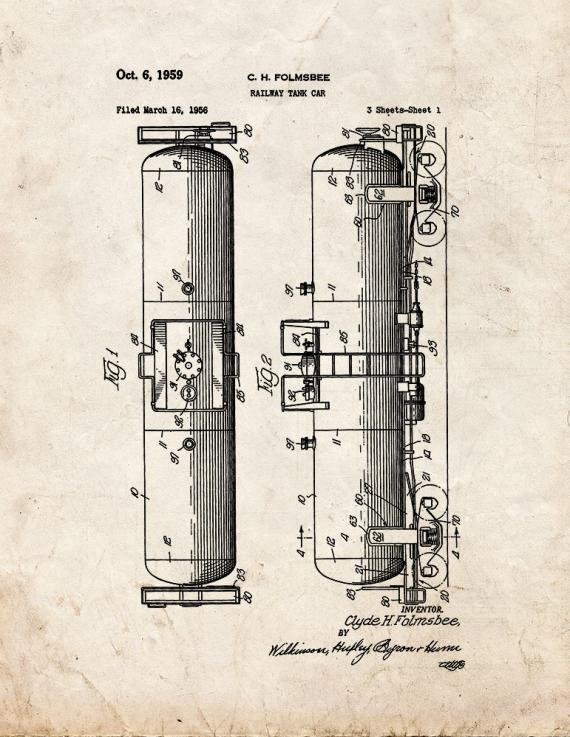 Patent Blueprint 4080 1 12 A4 Photo Print