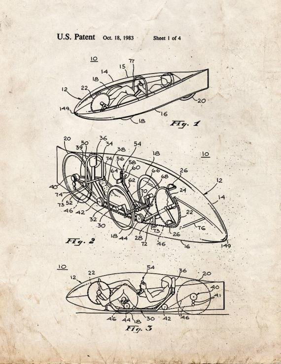 Patent Blueprint 4087 2 12 A4 Photo Print