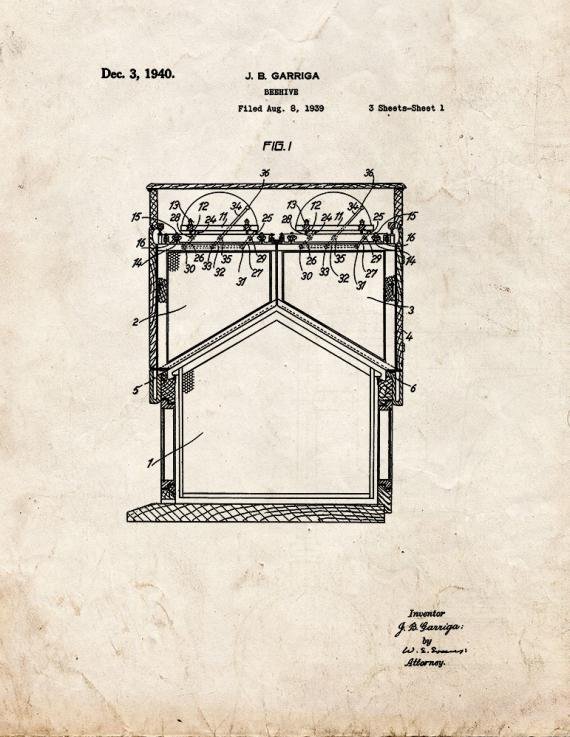 Patent Blueprint 4129 1 12 A4 Photo Print
