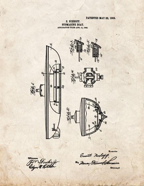 Patent Blueprint 4130 1 12 A4 Photo Print