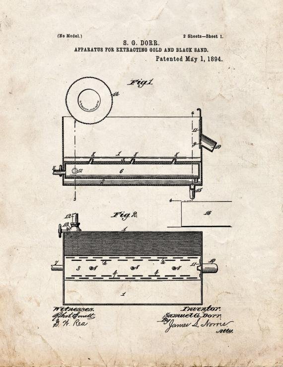 Patent Blueprint 4184 1 12 A4 Photo Print