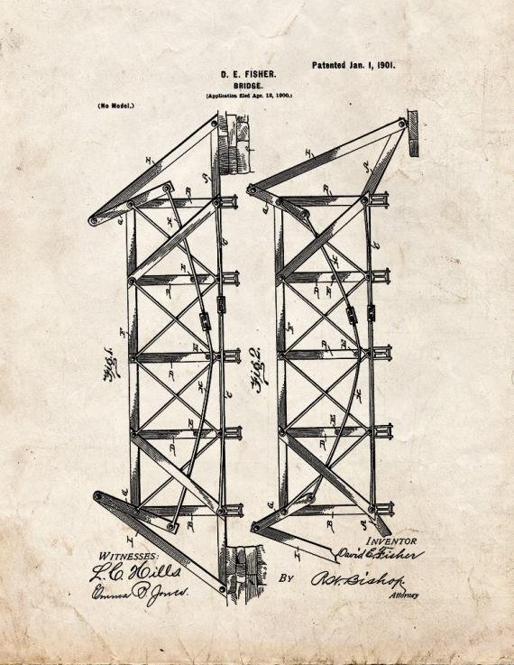 Patent Blueprint 4197 1 12 A4 Photo Print